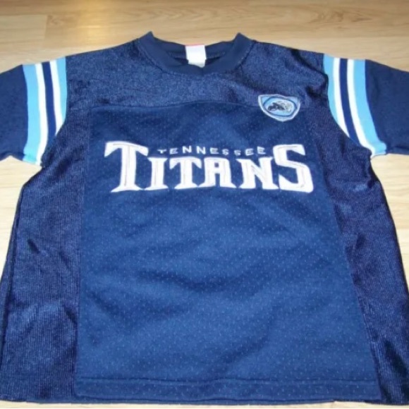 Youth Size Medium 12-14 NFL Tennessee Titans Embroidered Football Jersey Navy - Picture 1 of 4